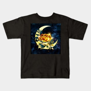flower on the moon Kids T-Shirt